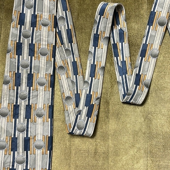 Gino Ponti geometric earth toned tie - Picture 1 of 5